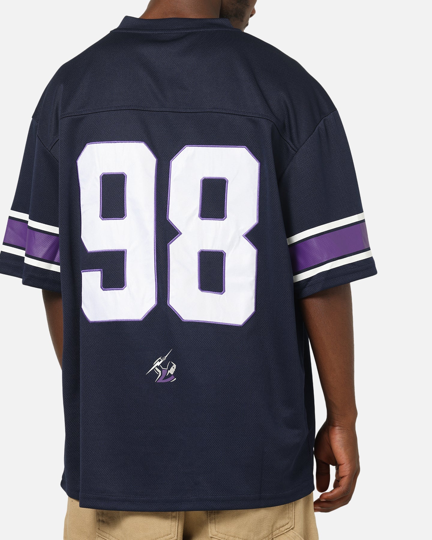 Bleacher Athletic Melbourne Storm NRL Gridiron Mesh Jersey Official Team Color
