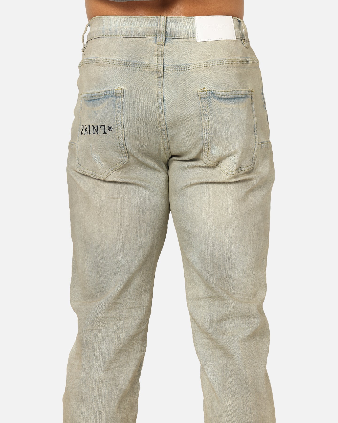 Saint Morta Psykhe Dirty Distressed Jeans Dirty Denim