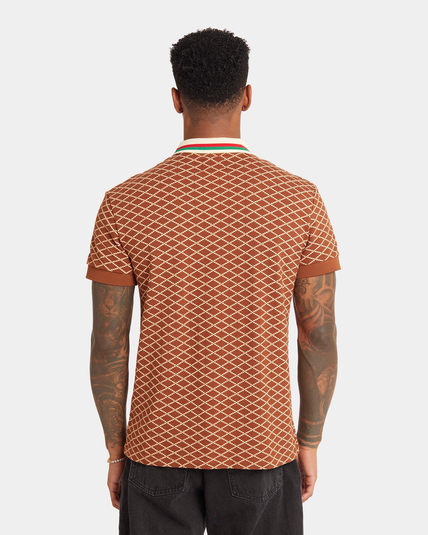 XXIII Printed Polo Brown