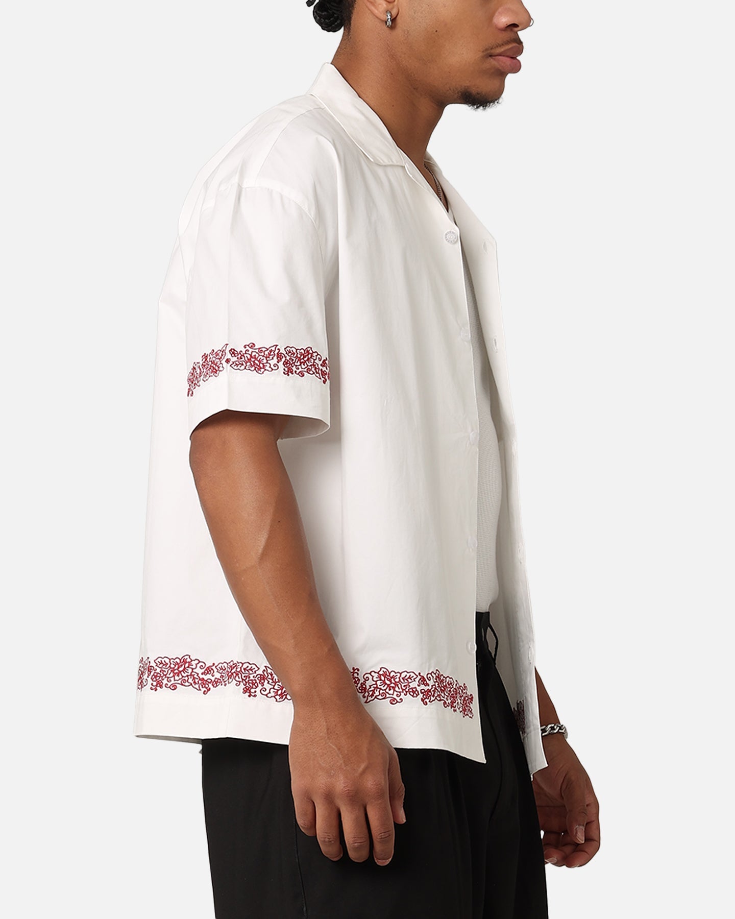 Carre Rose Bowl Button Up Shirt Off White