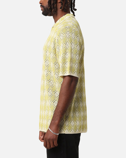 XXIII Diamonds Crochet Polo Shirt Lime