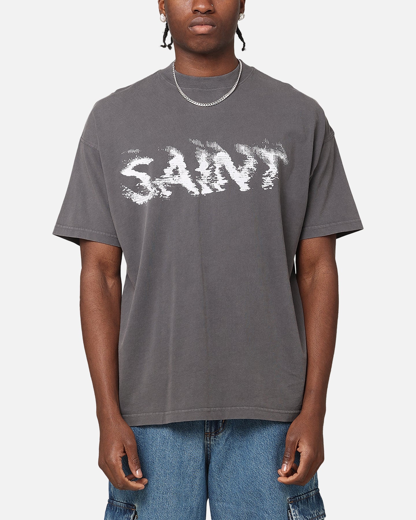Saint Morta System Overload Boxy T-Shirt Charcoal