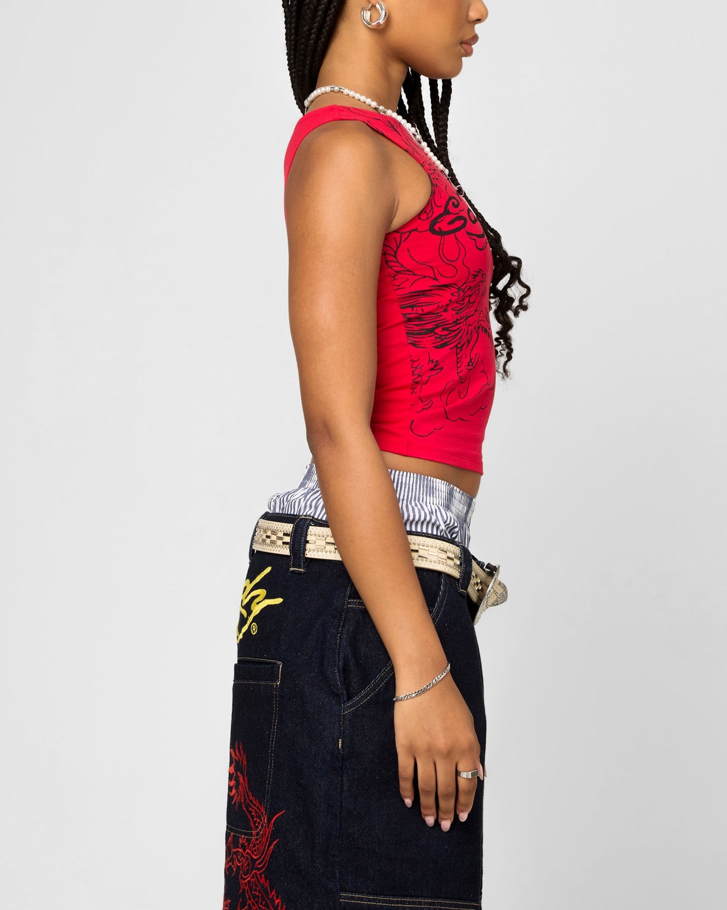Ed Hardy Women's Dragon Tank Red