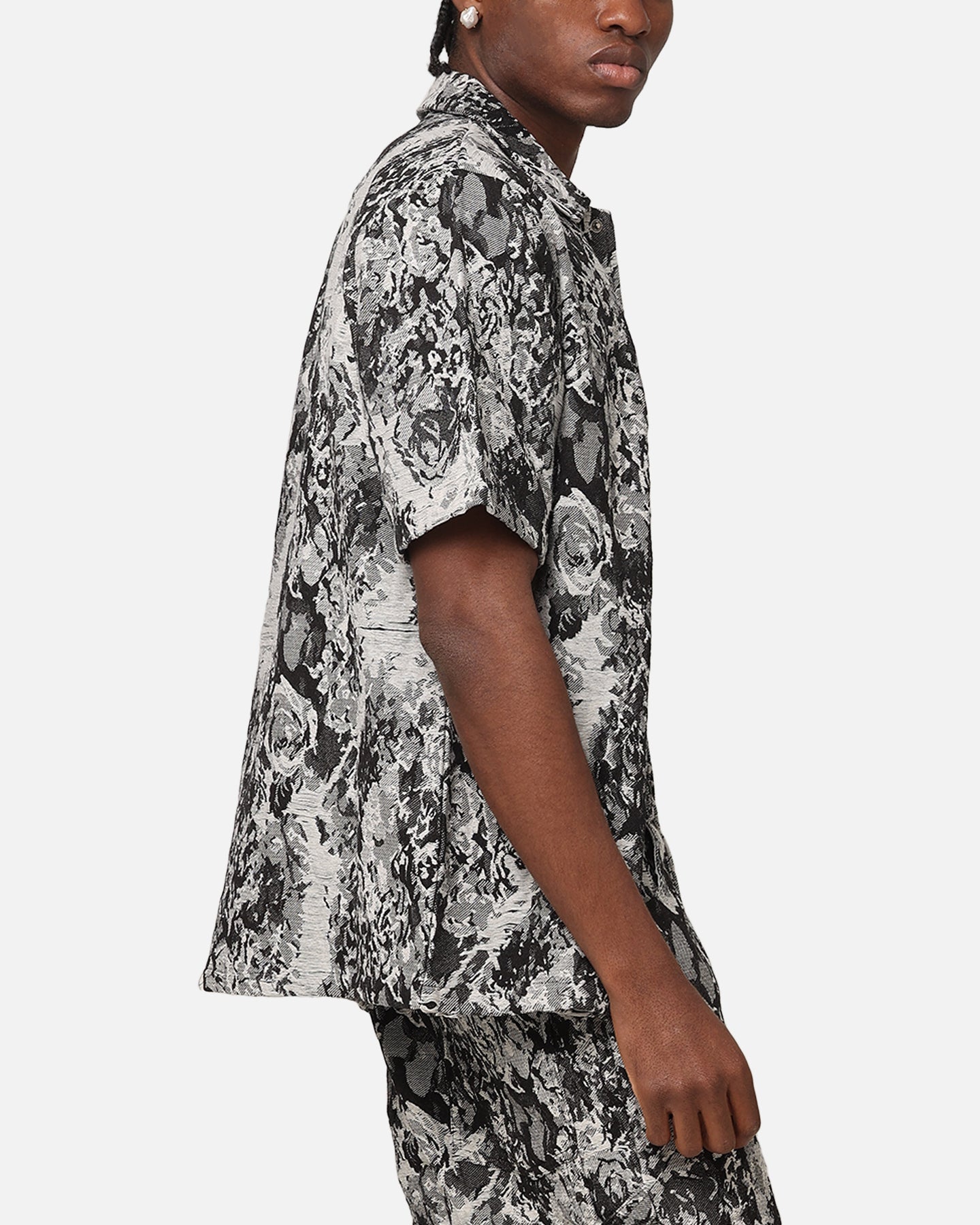 XXIII Denim Jacquard Button Up Shirt Black Denim