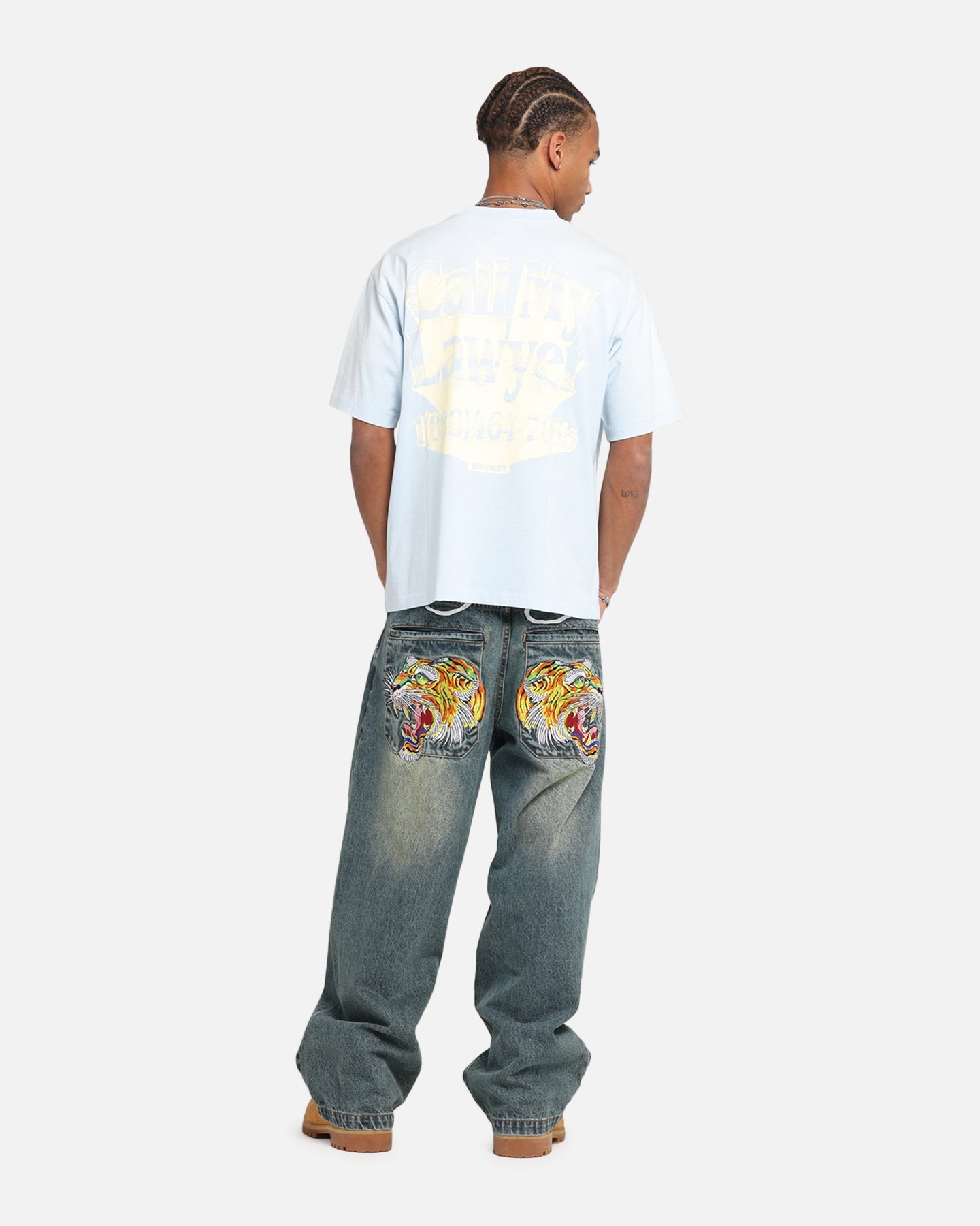Market Call My Lawyer 3D T-Shirt Light Blue