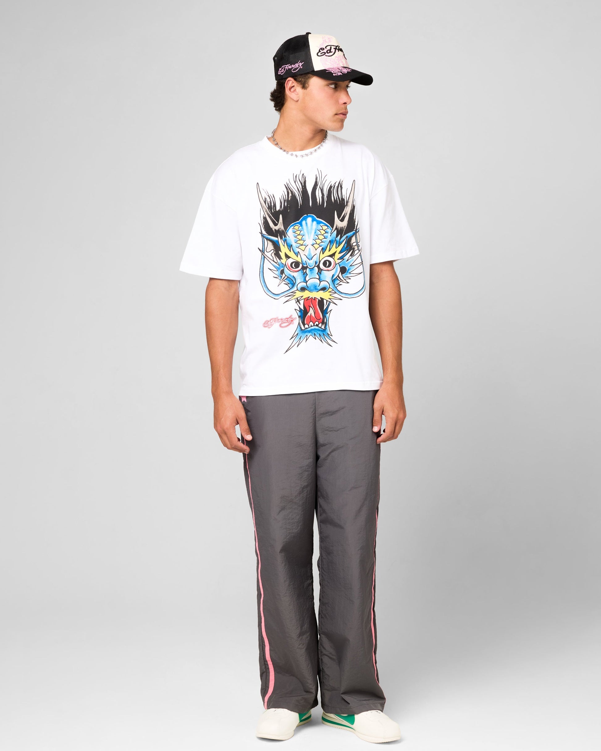 Ed Hardy Blue Dragon T-Shirt White