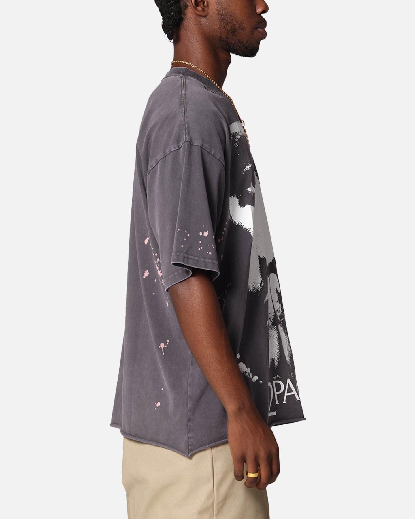 Tupac Blessed T-Shirt Washed Black
