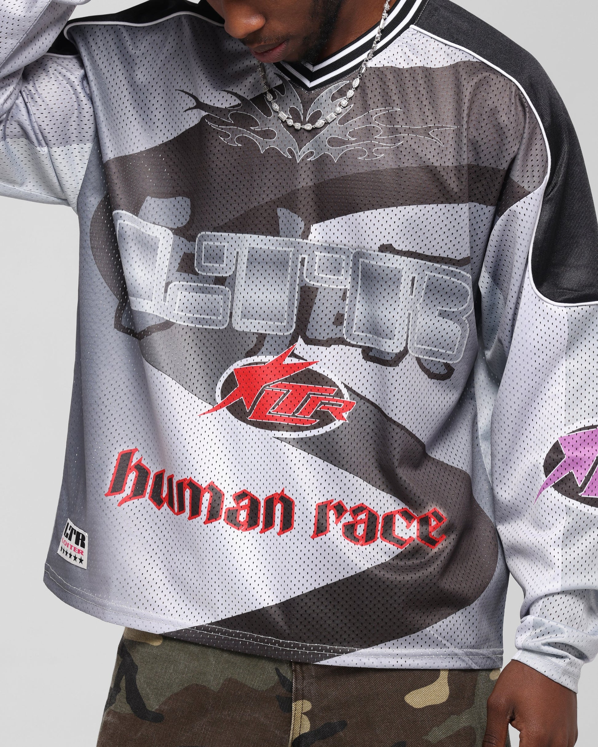 Loiter Cyber Hockey Jersey Grey/Black