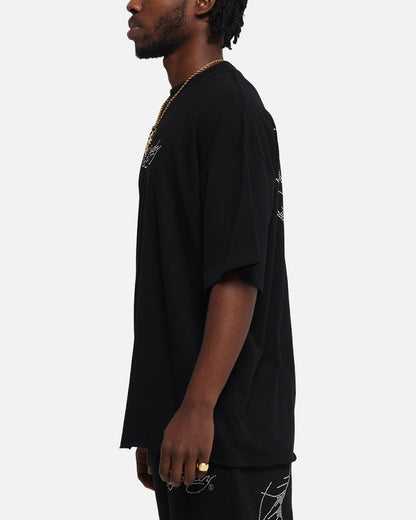 Ed Hardy Techno Rhinestone T-Shirt Black