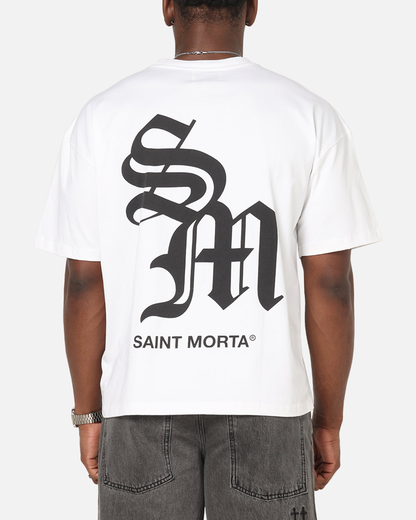 Saint Morta Shadow Mark T-Shirt White