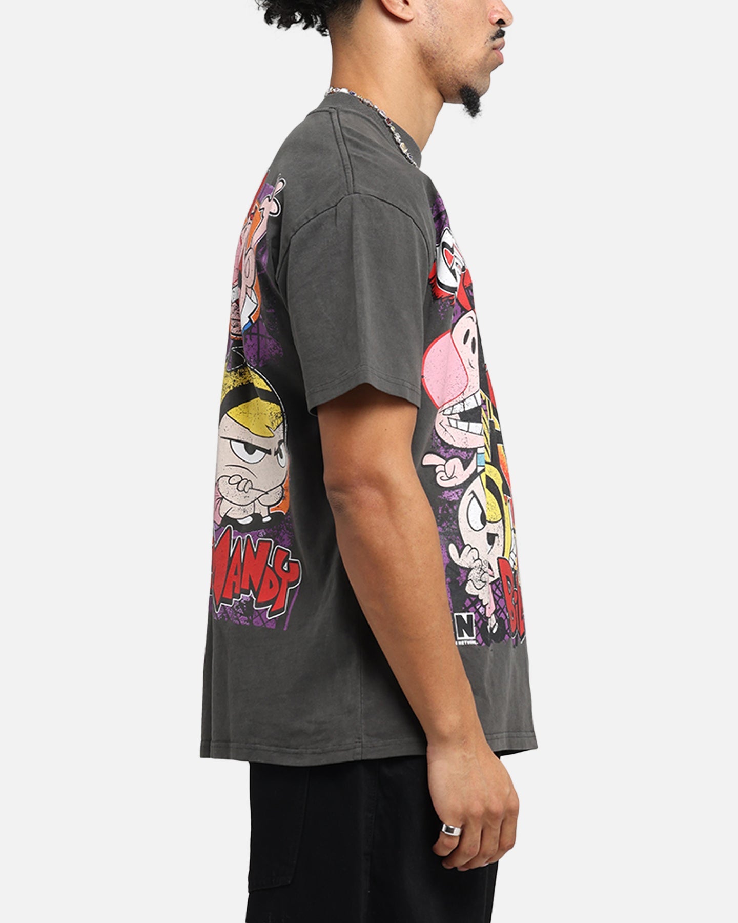American Thrift X Cartoon Network Grim Adventures Heavy T-Shirt Black Wash