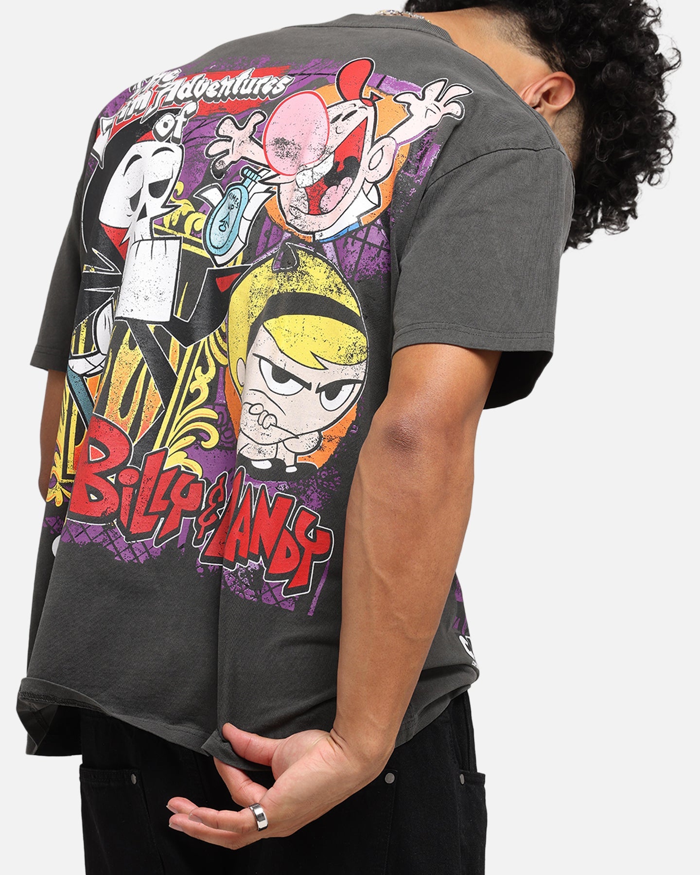 American Thrift X Cartoon Network Grim Adventures Heavy T-Shirt Black Wash