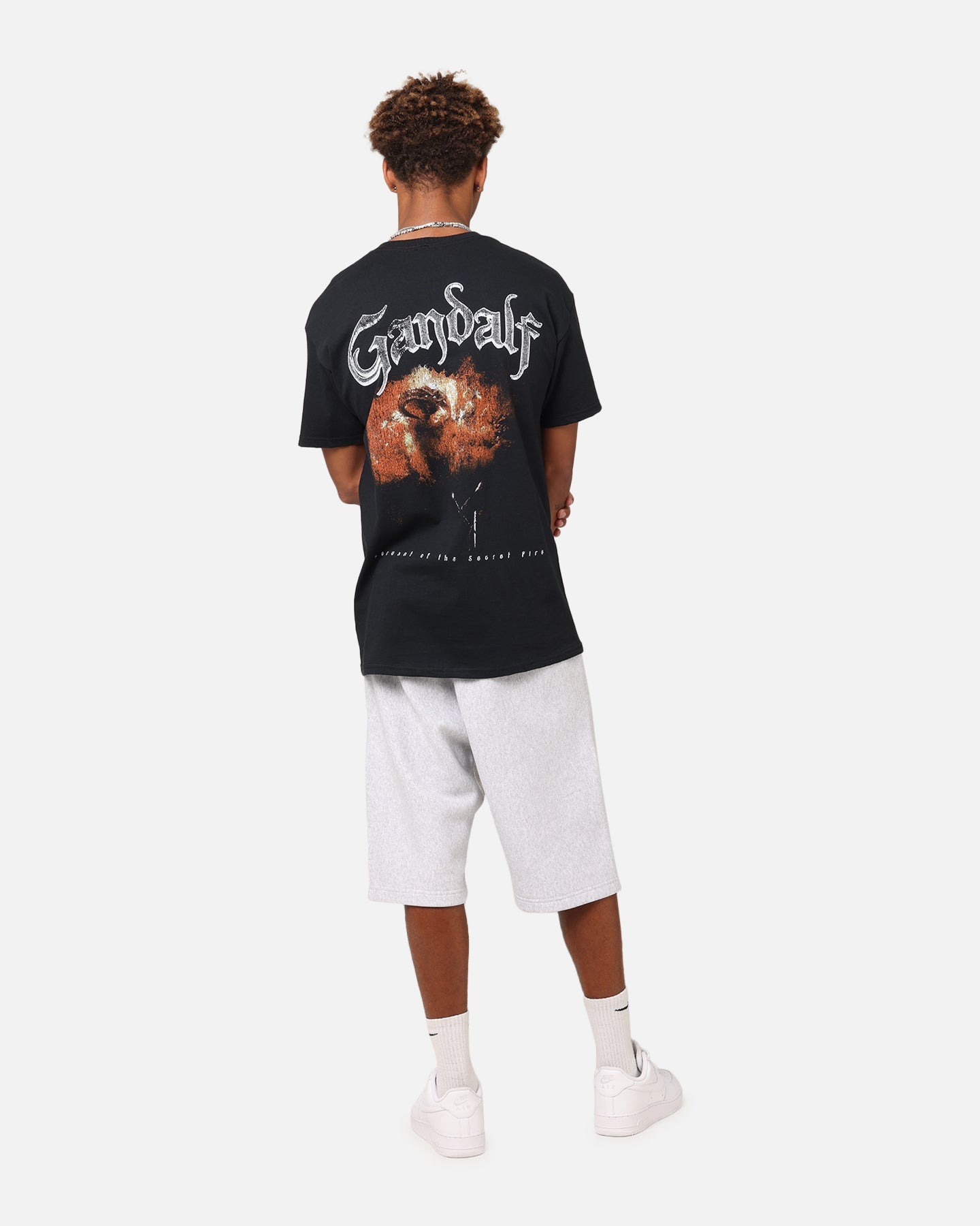 Goat Crew X Lord Of The Rings Gandalf Fire T-Shirt Black