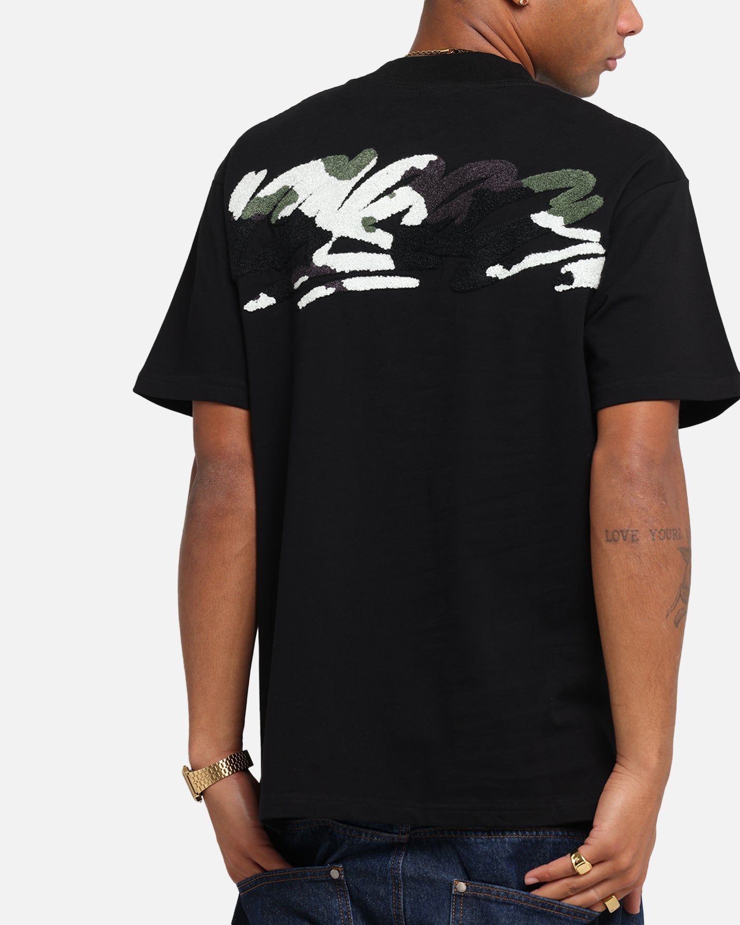 Carre Tag Mockneck T-Shirt Black