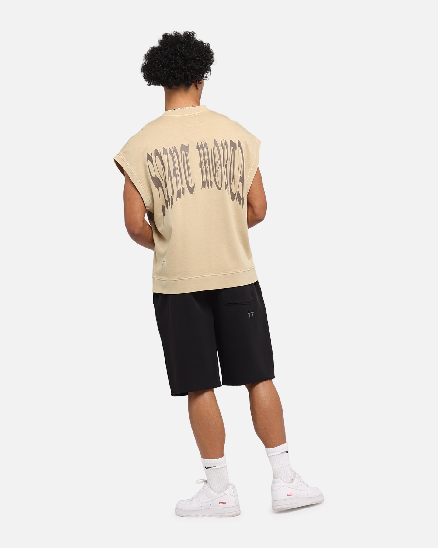 Saint Morta Vill Park Cut Off Sweater Pigment Stone