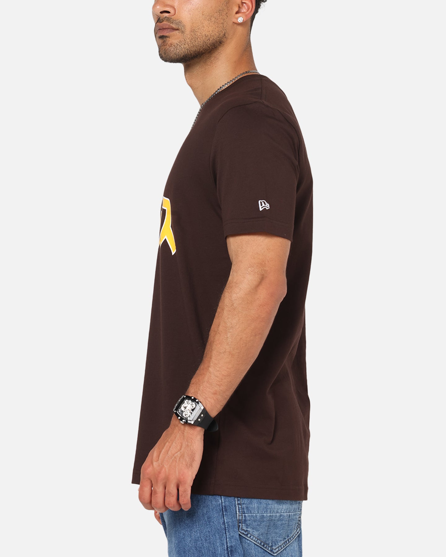 New Era San Diego Padres 'Hyperfly Katakana x MLB' T-Shirt Dark Brown