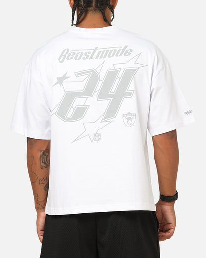 Mitchell & Ness Las Vegas Raiders Beastmode 24 Boxy T-Shirt White