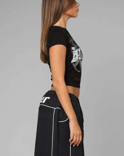 Loiter Women's Lowrider Crop T-Shirt Black