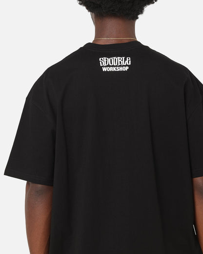 S Double Small Stock T-Shirt Black