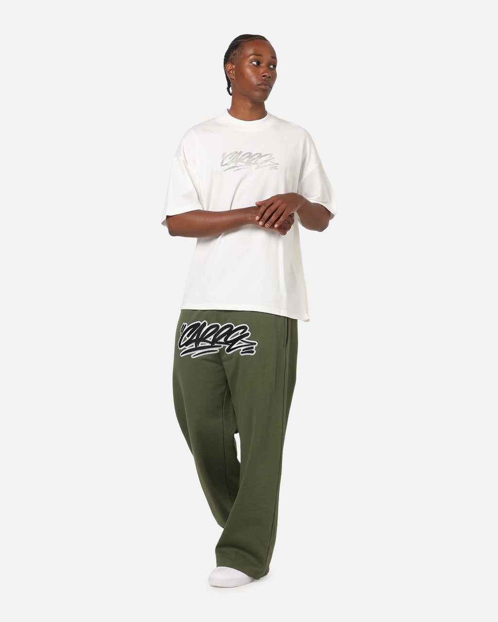 Carre Cross Stitch T-Shirt Off White