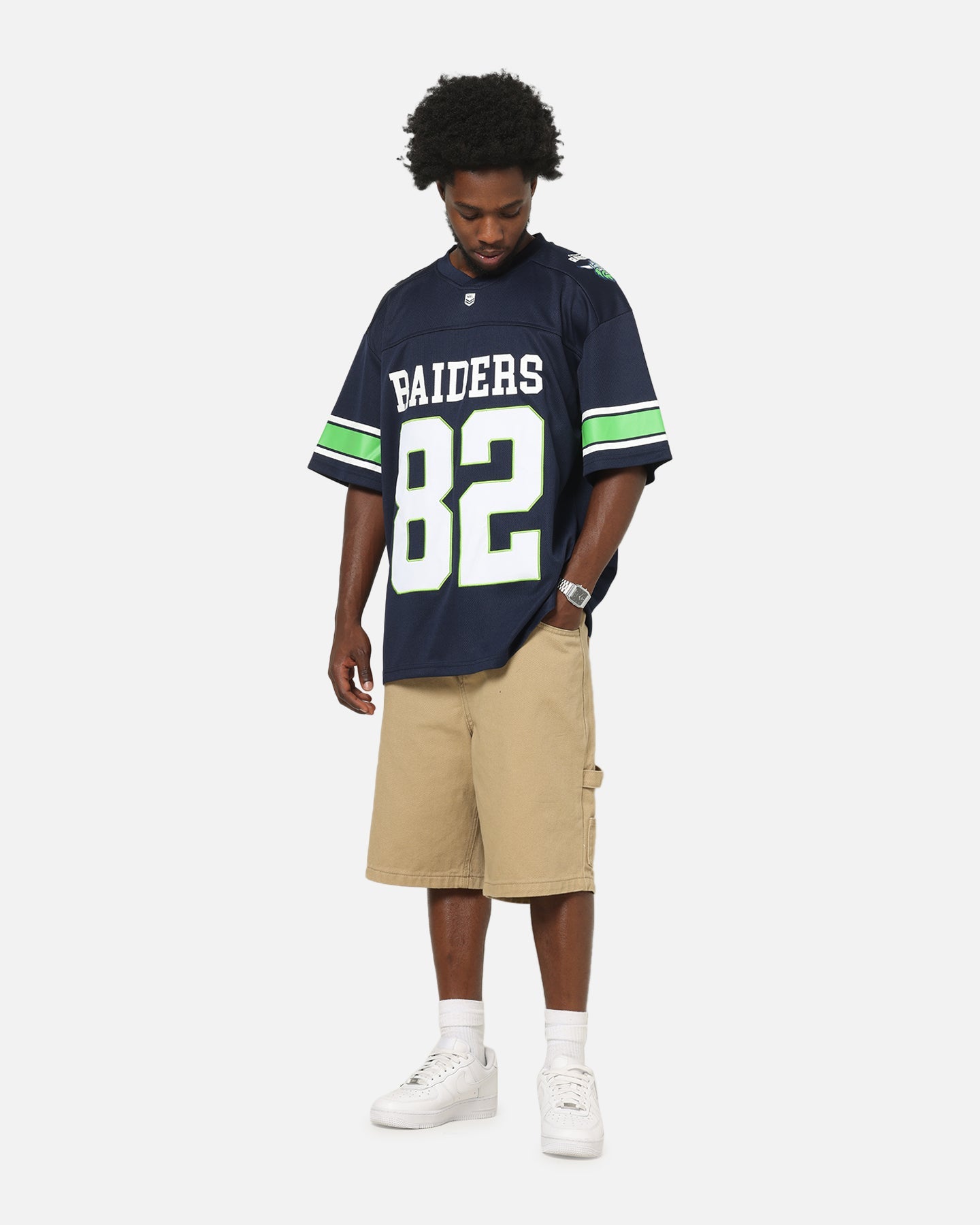 Bleacher Athletic Canberra Raiders NRL Gridiron Mesh Jersey Official Team Color