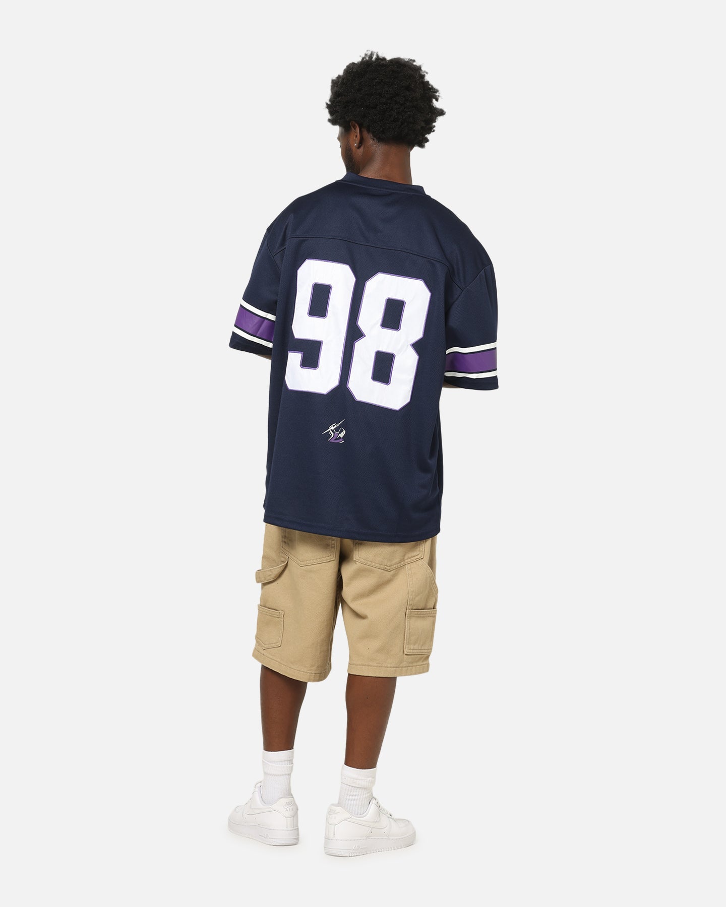 Bleacher Athletic Melbourne Storm NRL Gridiron Mesh Jersey Official Team Color