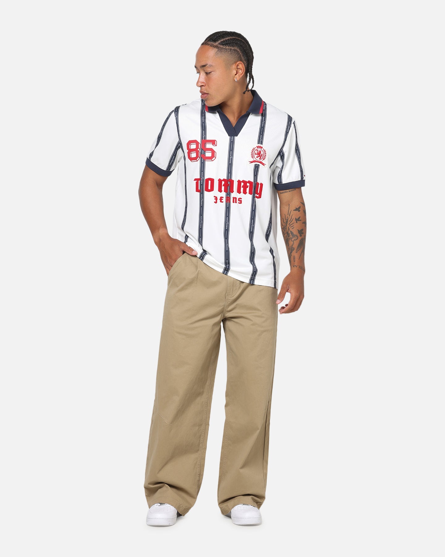 Tommy Jeans Sports Polo T-Shirt Ecru