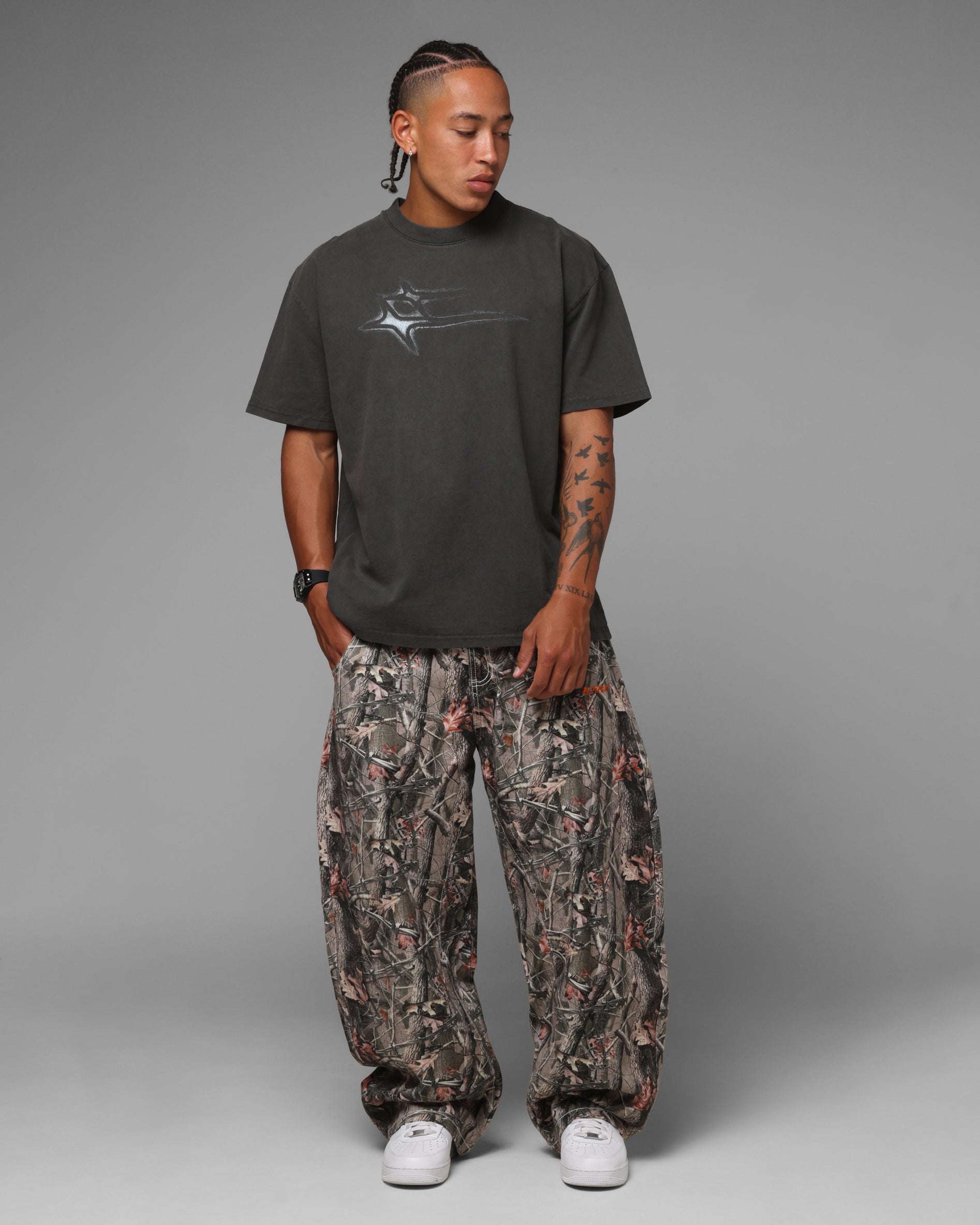 Loiter Afterimage T-Shirt Black Wash