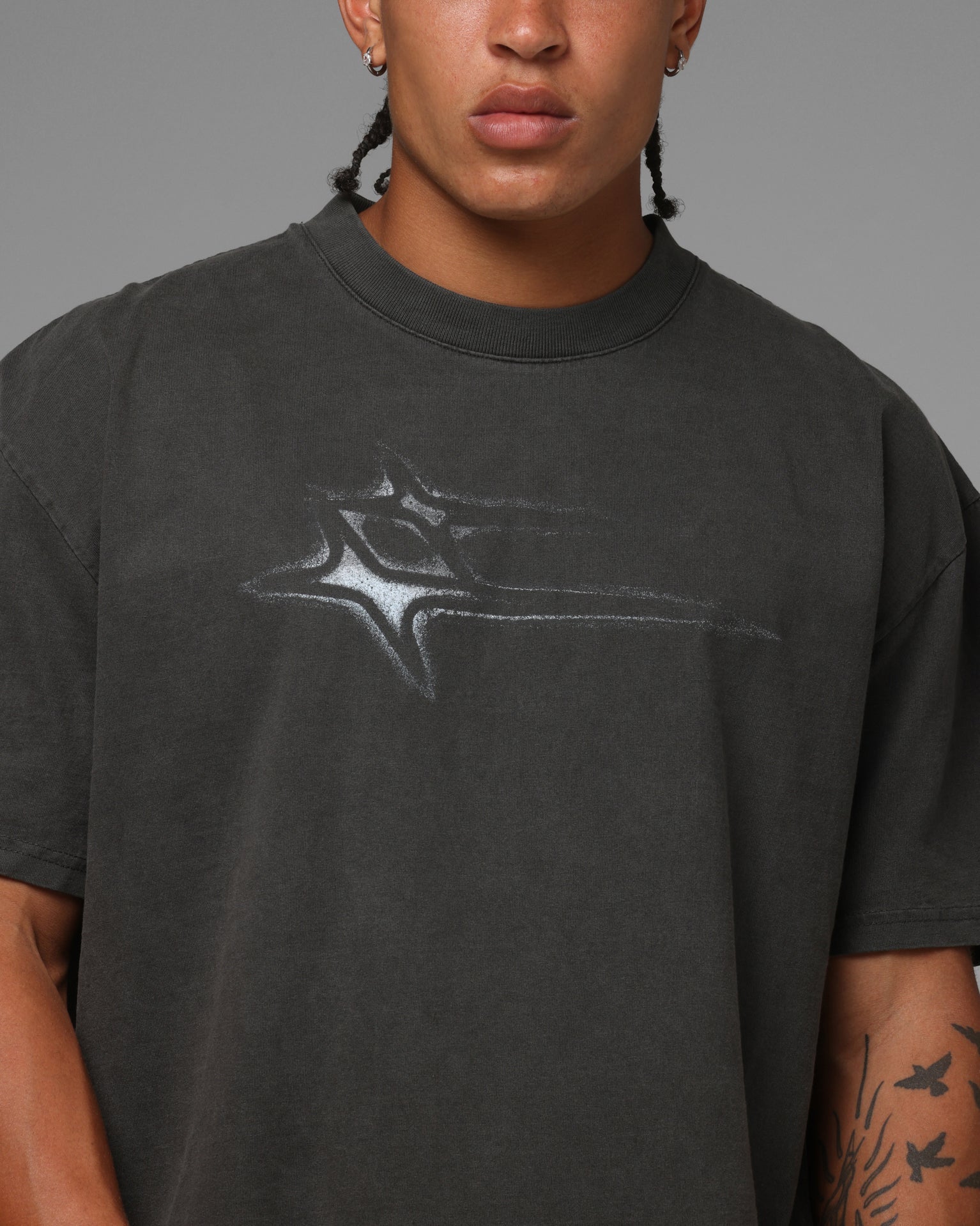 Loiter Afterimage T-Shirt Black Wash