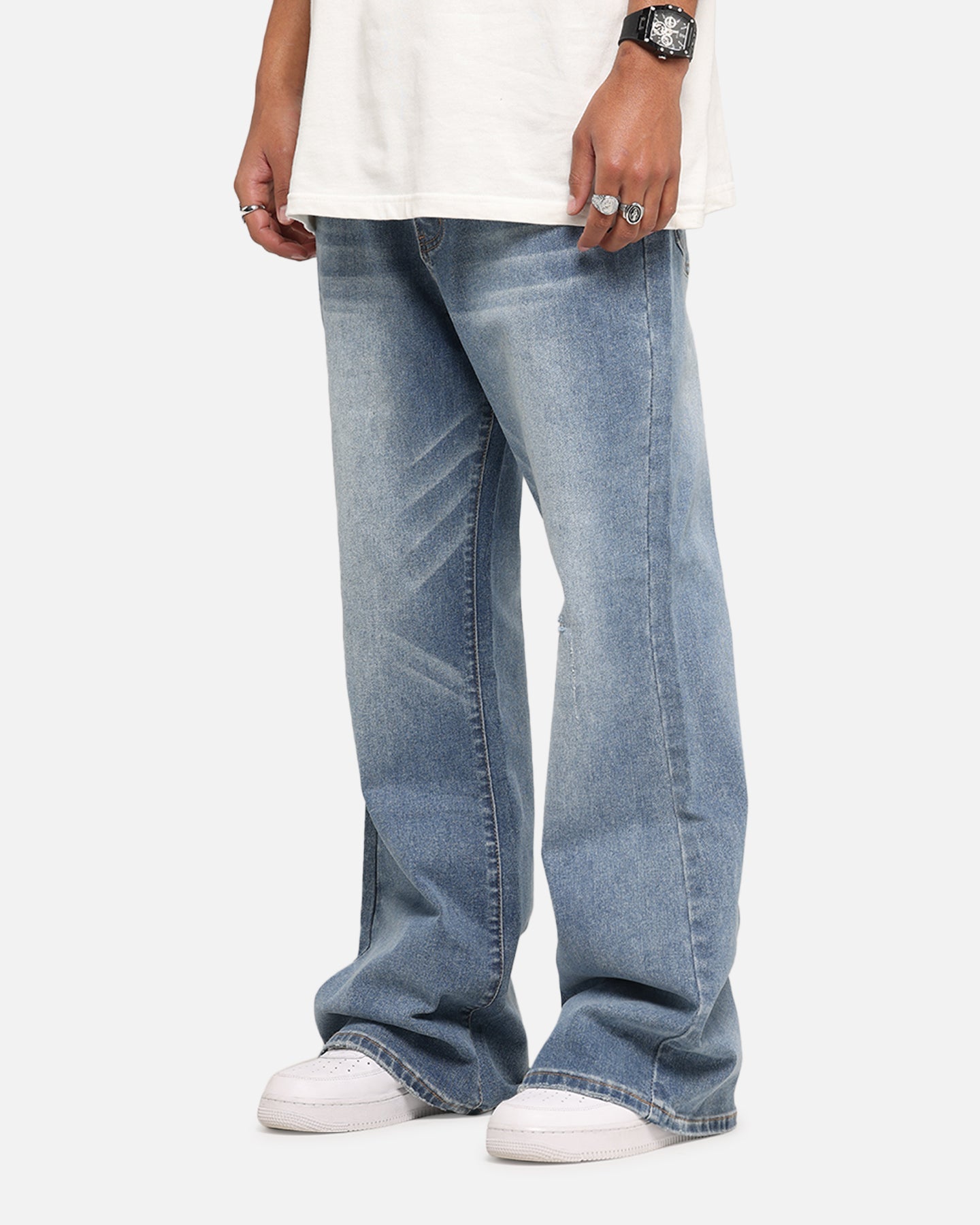 XXIII Game Play Flared Jeans Blue Denim