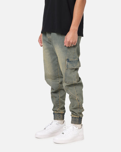 Saint Morta Rodeo Denim Joggers Dirty Blue