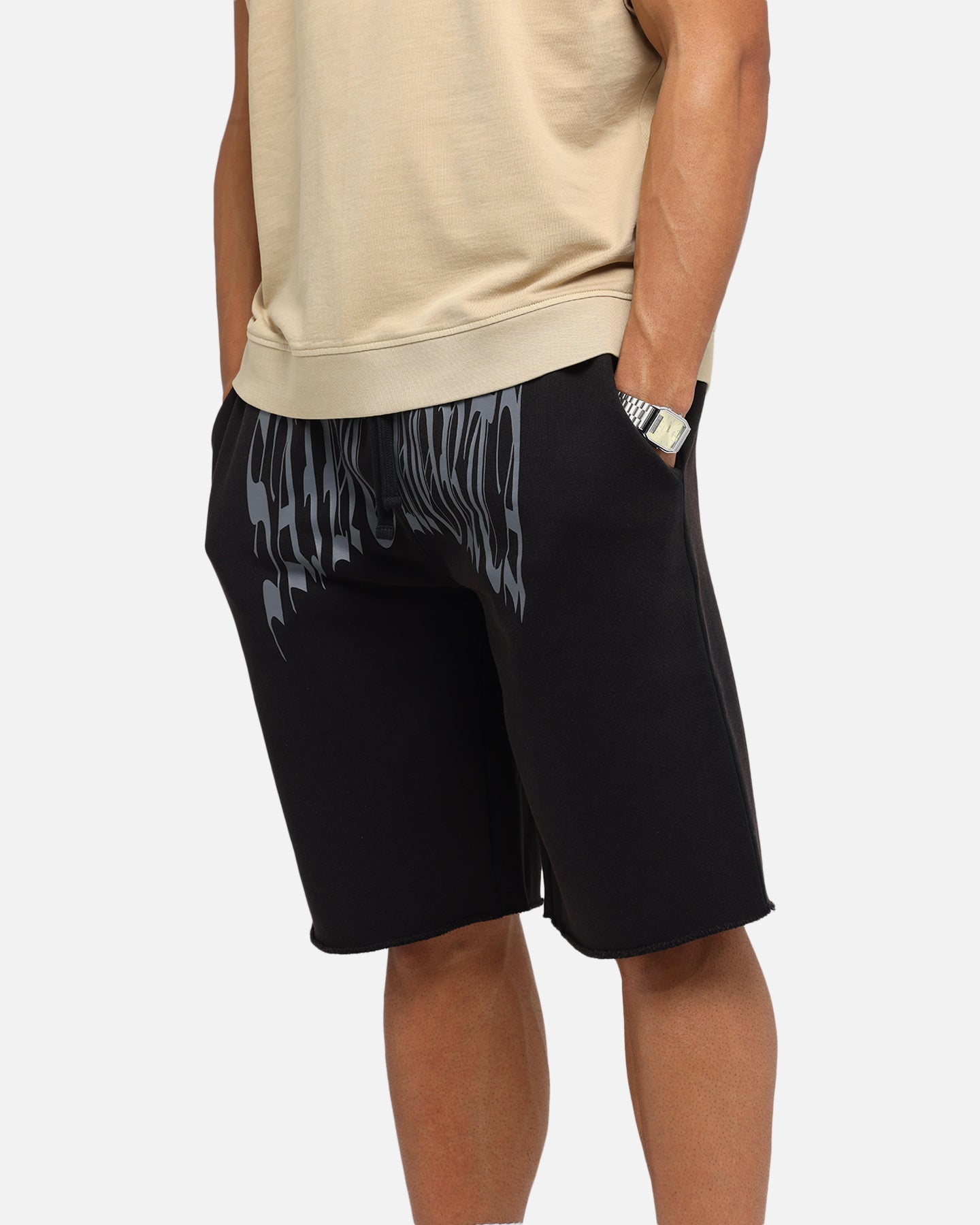 Saint Morta Vill Park Sweat Shorts Vintage Black