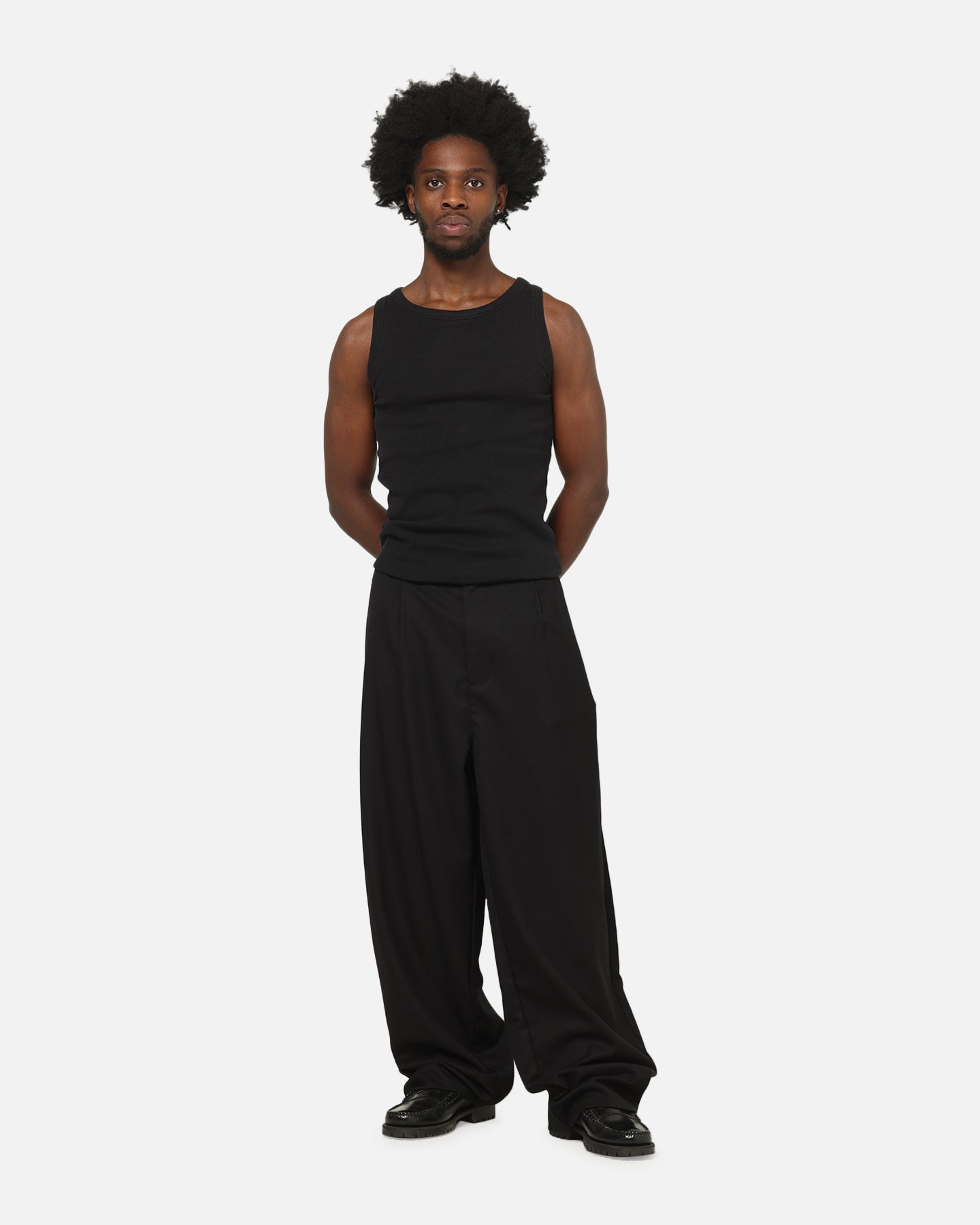 Carre Heritage Pleated Pants Black