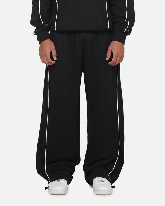 New Era Wide Leg Trackpants Black