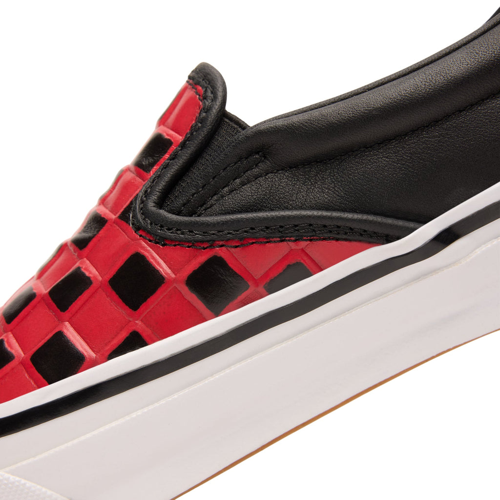 Vans OTW Classic Slip-On 98 Vibram (Leather Check Black/Racing Red)