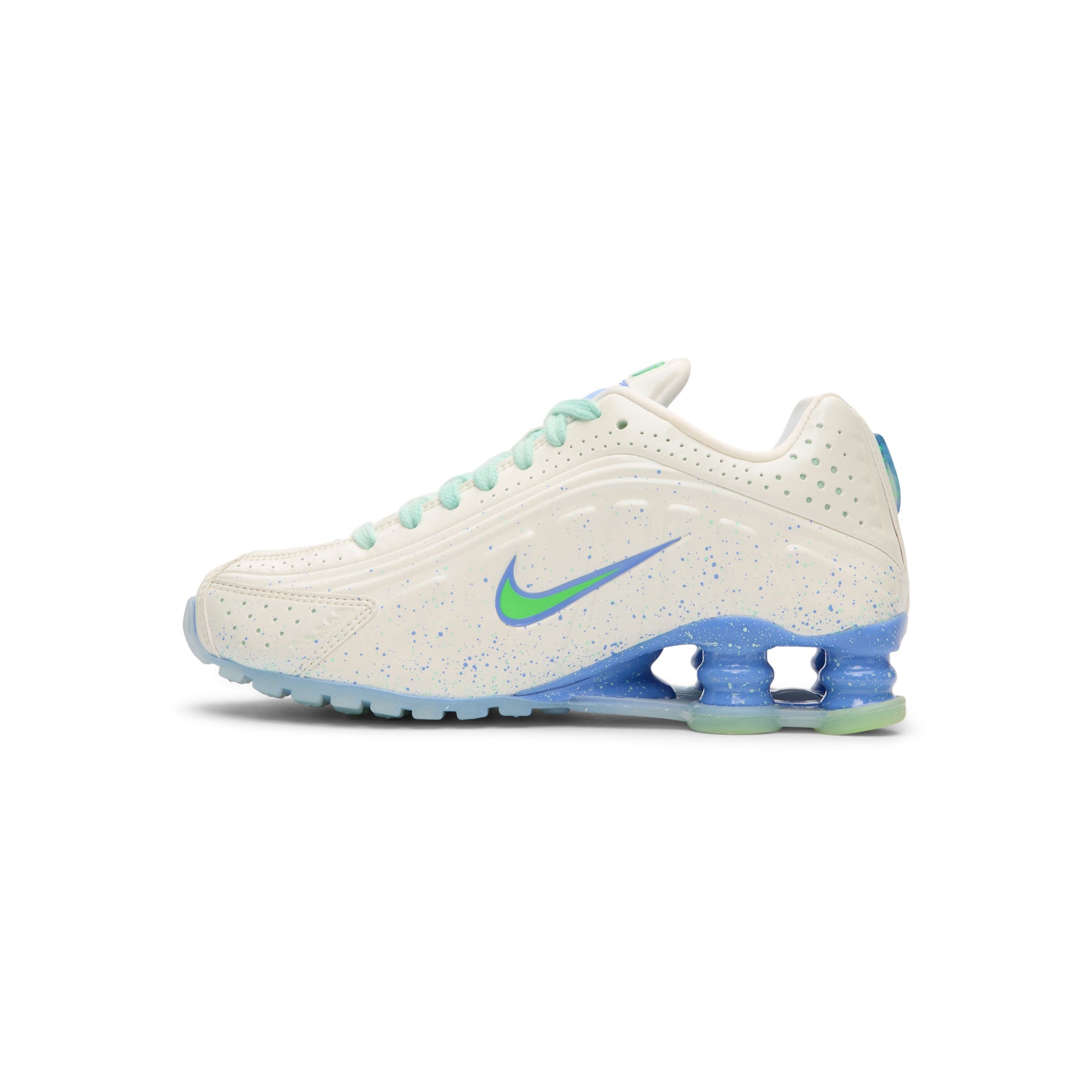 Nike Womens Shox R4 AB (Summit White/Green Strike)