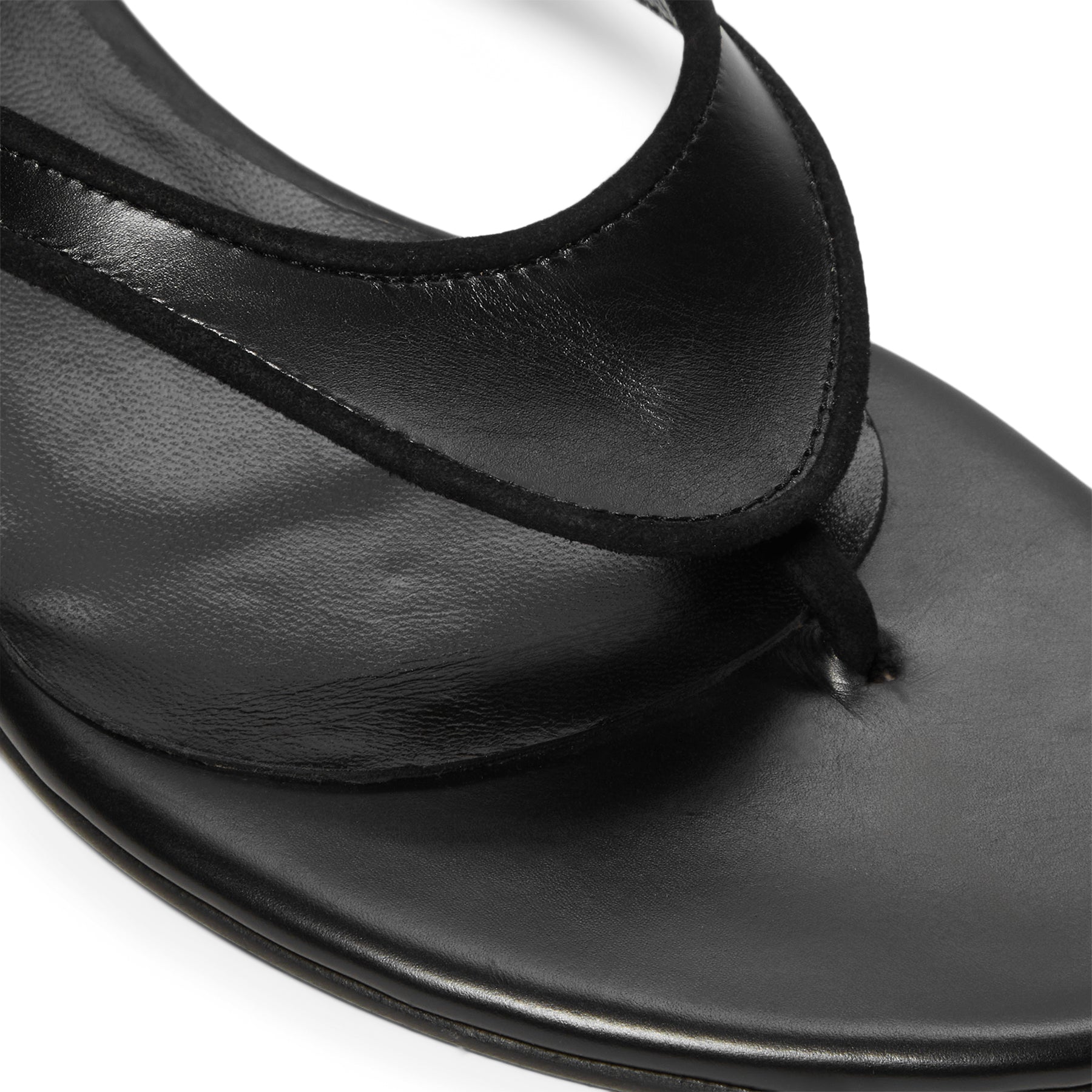 Jude Rue Sandal (Black Leather/Suede)