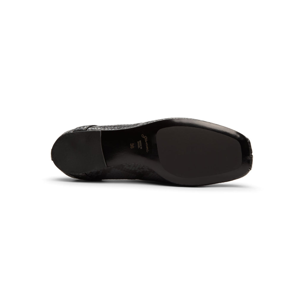 GANNI Lace-Up Ballerinas (Black Oyster)