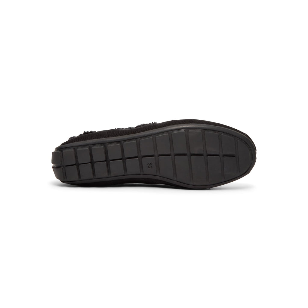 Simone Rocha Embellished Ballerina Grip Flats (Black/Jet)