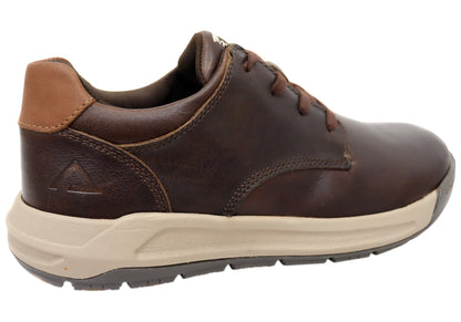 Align Erwin Mens Supportive Leather Wide Fit Comfortable Lace Up Shoes